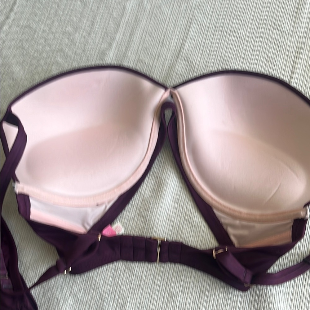 Victoria's Secret Purple Bikini bundle with Bandeau Top padded cleavage - Picture 5 of 10